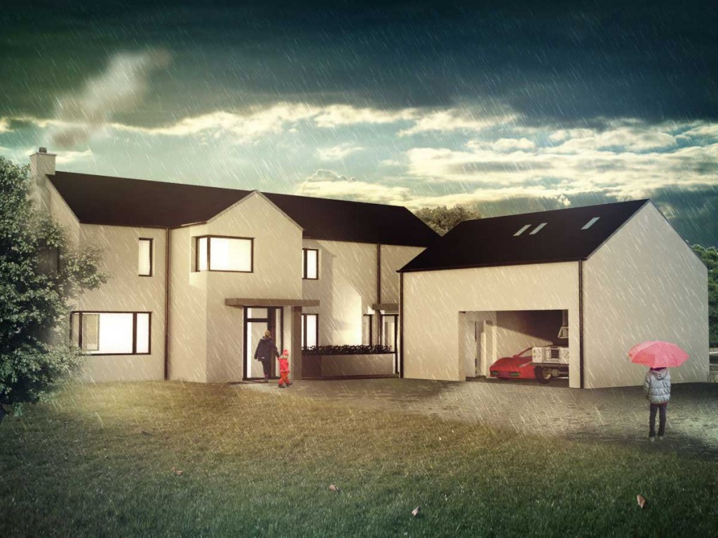 Contemporary Family Home Belfast Architects Render